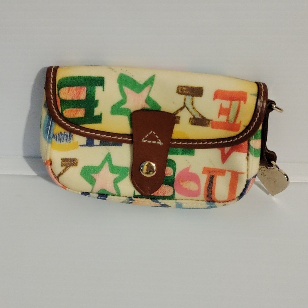 Vintage  Dooney & Bourke Doodle Scribble Wristlet